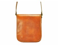 Malá světlehnědá kožená crossbody taška Gregorio 855T hnědá, kůže