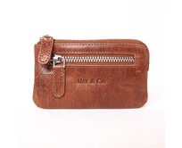 Luxusní kožená hladká hnědá klíčenka Alex&Co (Gianni Conti) no. 073 hnědá, kůže
