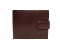 Luxusní tmavěhnědá hladká kožená peněženka Marta Ponti no. B219R +RFID hnědá, kůže