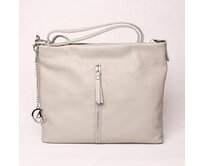 Luxusní světlešedá kožená crossbody kabelka Alex&Co (Gianni Conti) 815 šedá, kůže