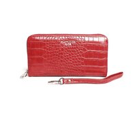 Celozipová červená peněženka FLORA&amp;CO X2701 červená, syntetická kůže