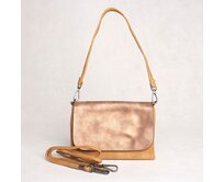 Malá hořčicová crossbody kabelka či psaníčko FLORA&amp;CO H6736 žlutá, syntetická kůže