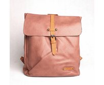 Velký městský tmavěrůžový batoh FLORA&CO H6725 s obsahem cca 10l, formát A4 růžová, syntetická kůže