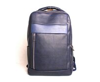 Unisex tmavěmodrý batoh Antonio Basile no. 19 na notebook, formát A4 modrá, syntetická kůže
