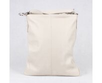 Velká béžová kožená crossbody kabelka Vera Pelle no. 5509 béžová, kůže