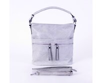Středně velká šedá kabelka na rameno i crossbody ROMINA & CO D191/22 šedá, syntetická kůže