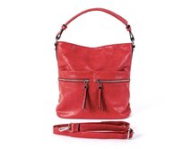 Středně velká červená kabelka na rameno i crossbody ROMINA & CO D191/22 červená, syntetická kůže