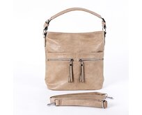 Středně velká hnědá kabelka na rameno i crossbody ROMINA & CO D191/22 hnědá, syntetická kůže