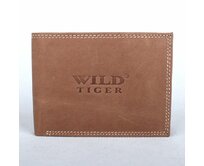 Světlehnědá pánská kožená peněženka Wild Tiger podélná hnědá, kůže