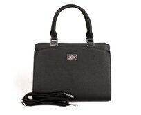Černá středně velká elegantní kabelka do ruky FLORA&CO F6346 černá, syntetická kůže