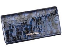 Modrá lesklá kožená peněženka Gregorio FS-106 modrá, kůže