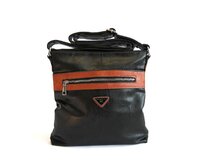 Středně velká černá crossbody kabelka ROMINA & CO D118 černá, syntetická kůže