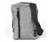 Světlešedá pánská taška na hruď přes rameno Bellugio GR-0170 černá, nylon, textil