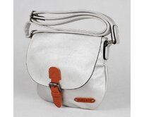 Malá/střední stříbrná crossbody kabelka FLORA&CO H6753 šedá, syntetická kůže