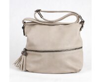 Středně velká šedá crossbody kabelka FLORA&CO H9046 šedá, syntetická kůže