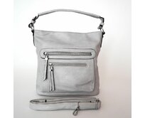 Středně velká šedá kabelka na rameno i crossbody ROMINA & CO D177/20 šedá, syntetická kůže