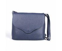 Malá kožená modrá crossbody kabelka Vera Pelle no. 61 modrá, kůže