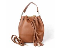 Kožená střední hnědá kabelka (sak) do ruky či crossbody no. 01 hnědá, kůže