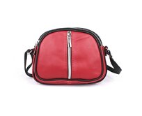 Tříoddílová kožená červená crossbody kabelka Vera Pelle no. 351 červená, kůže
