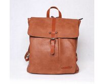 Velký městský hnědý batoh FLORA&CO H6725 s obsahem cca 10l, formát A4 hnědá, syntetická kůže