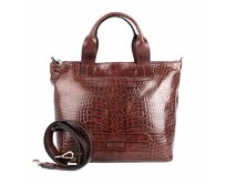 Velká luxusní hnědá kožená kabelka shopperbag do ruky Gianni Conti 14 hnědá, kůže