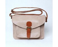 Malá/střední béžovo-šedá crossbody kabelka FLORA&CO H6788 béžová, syntetická kůže