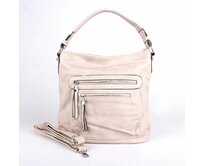 Středně velká béžová kabelka na rameno i crossbody ROMINA & CO D177/20 béžová, syntetická kůže