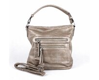 Středně velká tmavěstříbrná kabelka na rameno i crossbody ROMINA & CO D177/20 stříbrná, syntetická kůže