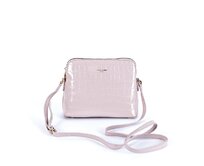 Malá pevná světlerůžová crossbody kabelka David Jones 6916-1 růžová, syntetická kůže
