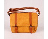 Malá hořčicová crossbody kabelka FLORA&CO H6705 oranžová, syntetická kůže