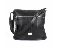 Střední černá crossbody kabelka ROMINA & CO D548/23 černá, syntetická kůže