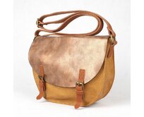 Středně velká hořčicová crossbody kabelka FLORA&CO H6763 oranžová, syntetická kůže