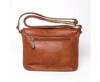 Malá/střední hořčicová crossbody kabelka FLORA&CO H6788 hnědá, syntetická kůže