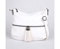 Středně velká bílá crossbody kabelka FLORA&CO H9046 bílá, syntetická kůže