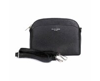 Malá černá crossbody kabelka FLORA&CO 2543 černá, syntetická kůže