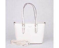 Bílá elegantní pevná kabelka na rameno FLORA&CO F9179 bílá, syntetická kůže