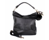 Velká černá kabelka na rameno i crossbody FLORA&CO F2560 černá, syntetická kůže