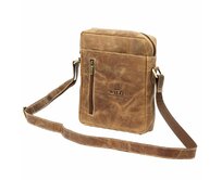 Středně velká hnědá kožená crossbody taška Always Wild 6-MH hnědá, kůže