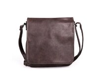 Malá tmavěhnědá (kávová) crossbody kabelka ROMINA & CO F21 s klopou hnědá, syntetická kůže