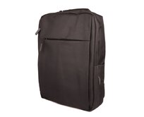 Černý batoh Minissimi na notebook, formát A4, USB, kabinové zavazadlo černá, polyester, koženka