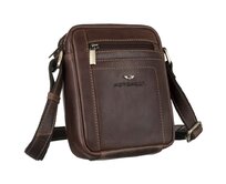 Malá pánská kožená hnědá crossbody taška Peterson 8020 hnědá, kůže