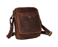 Malá pánská kožená hnědá crossbody taška Peterson TB-1117 hnědá, kůže