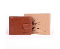 Hnědá kožená peněženka Bellugio DM-032 hnědá, kůže
