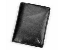 Černá kožená peněženka Rovicky RV-278 + RFID černá, kůže