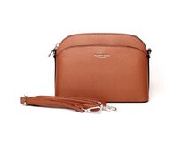Malá hnědá crossbody kabelka FLORA&CO 2543 hnědá, syntetická kůže