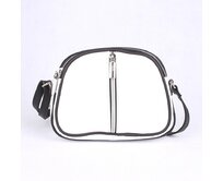 Tříoddílová kožená bílá crossbody kabelka Vera Pelle no. 351 bílá, kůže