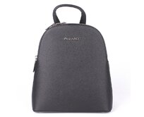 Dvousekční městský malý černý batoh FLORA&CO F6546 s obsahem 5l černá, syntetická kůže