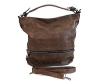 Velká kávová kabelka do ruky, na rameno i crossbody ROMINA & CO D177 hnědá, syntetická kůže