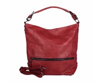 Velká tmavěčervená kabelka do ruky, na rameno i crossbody ROMINA & CO D177 červená, syntetická kůže