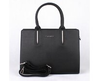 Černá středně velká elegantní kabelka do ruky FLORA&CO F9519 černá, syntetická kůže
